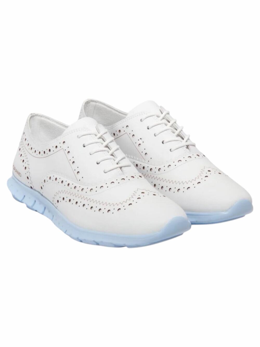 Cole Haan Zerogrand Wingtip Leather Oxford Shoes Lace Up Blue Size 8B